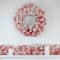 24" Pre-Lit Flocked Red Artificial Christmas Wreath
